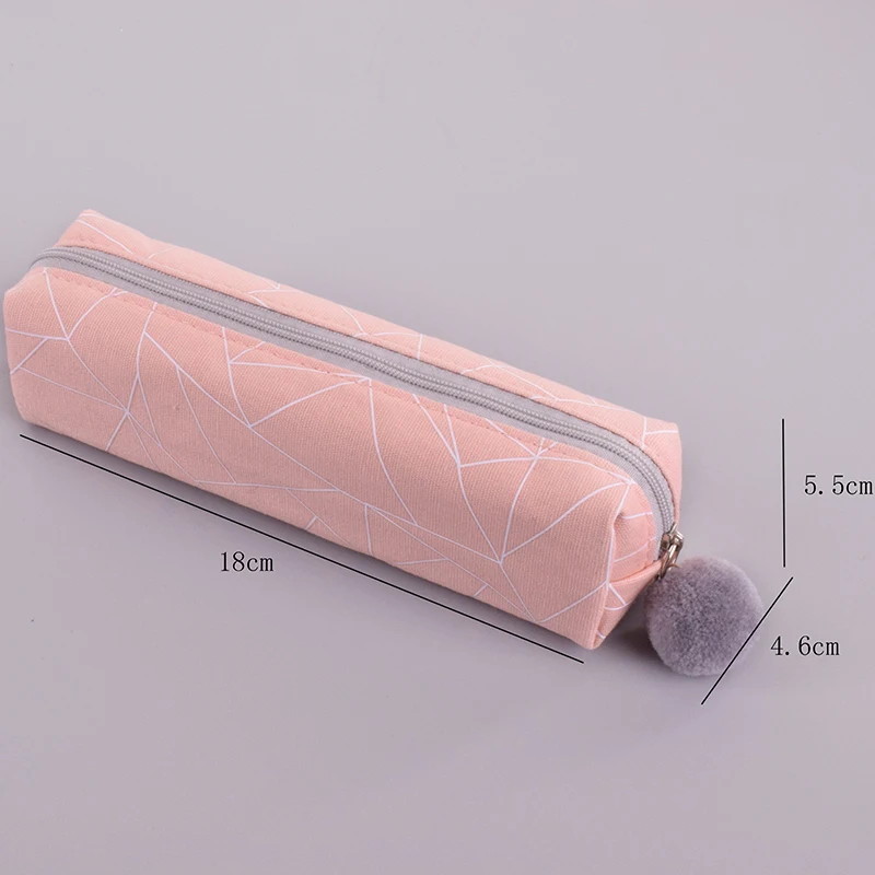 

Concise Solid Color Girls Student Pencil Bag School Pencil Cases For Girl Kawaii Stationery School Supplies estojo escolar