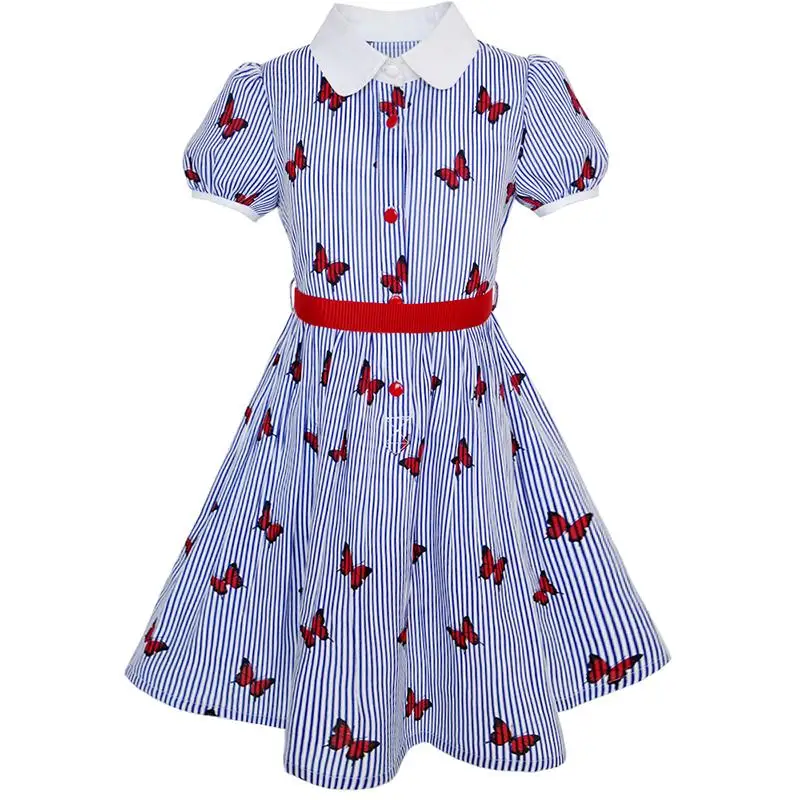 Sunny Fashion платья для девочек новогодние костюмы Школьная форма Письмо Рукавов