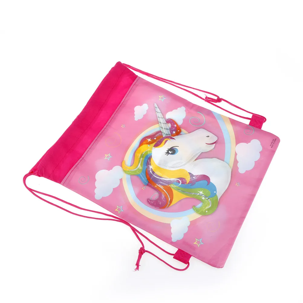 

New Design 1PCS unicorn drawstring bags kids back bags cartoon theme unicorn string bags Unicorn Drawstring Bag