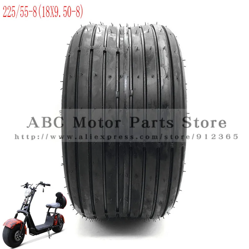 225/55-8 Tire 18x9.50-8 Front or Rear 8inch 4PR Electric Scooter Vacuum Tires For Harley Chinese Bike