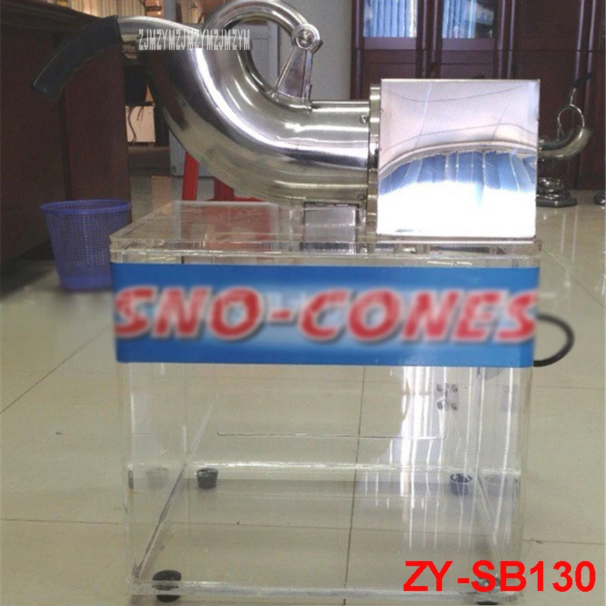 

ZY-SB130 Double Blades Commercial Ice Crusher Shaver Snow Cone Making Machine 200W stainless steel Material 180kg /h 110V/220V