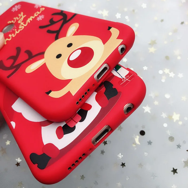 Christmas Soft Matte Case For Huawei P20 lite pro P8 9 10 P smart Mate 20 Honor 7A 7C 8X Y5 Y6 Y7 Y9 | Мобильные телефоны и