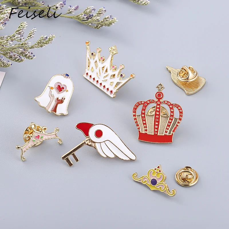 Женская брошь в форме головы птицы Feiseli Queen Princesses высокое качество воротник