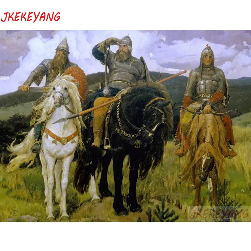 

5d diamond Embroidery Three warriors diy diamond painting cross stitch for children puzzle mosaic crafts Y0811