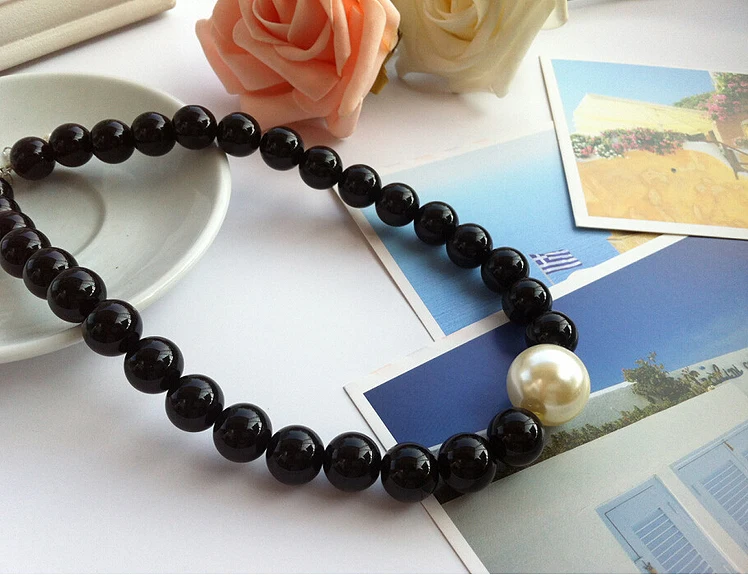Детское ожерелье с жемчугом модное черно белым для девочек 2020|fashion necklace|necklace