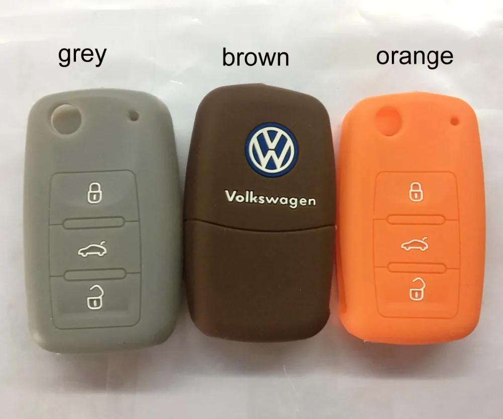 10 шт./лот Автомобильный Силиконовый Чехол Ключ Пригодный для Volkswagen VW POLO Tiguan Passat B5