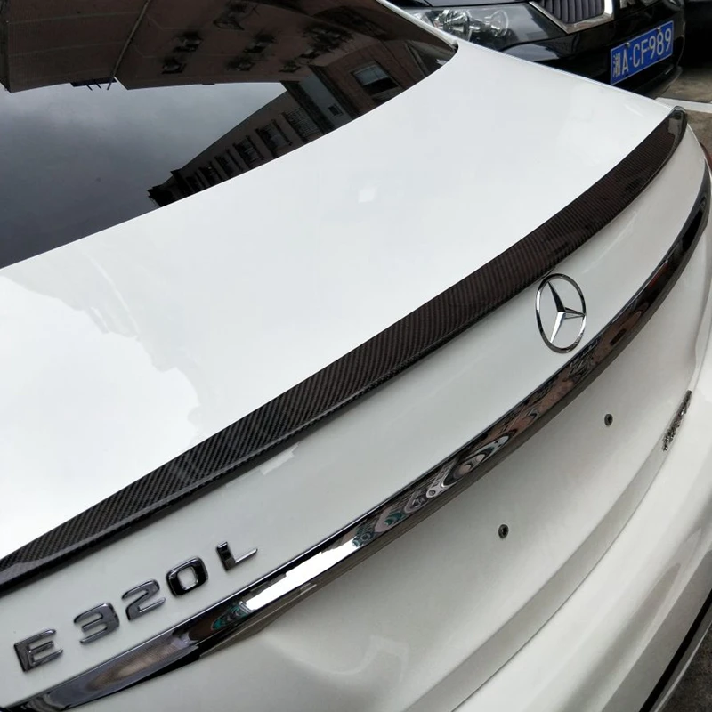 AMG Стиль для Mercedes W213 спойлер E класса 4 Двери Седан E200 E220 E250 E300 карбоновый спойлер заднего багажника, крыла-UP