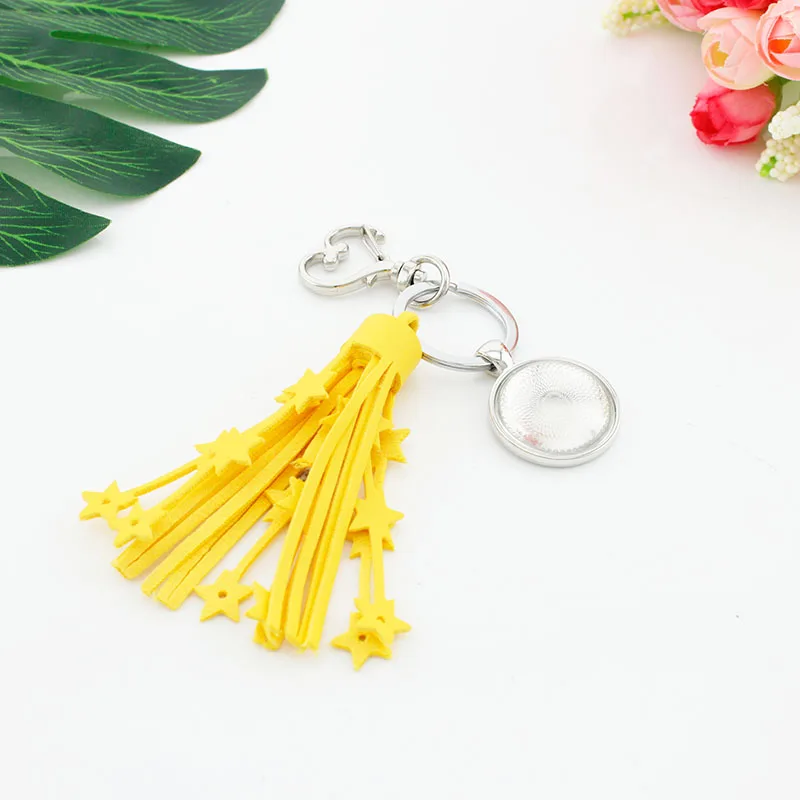 JOINBEAUTY Musical Instrument Picture Pendant Keychain Music Note Glass Dome Tassel Heart Clasp Key Ring Holder Women Gift T610 | Украшения