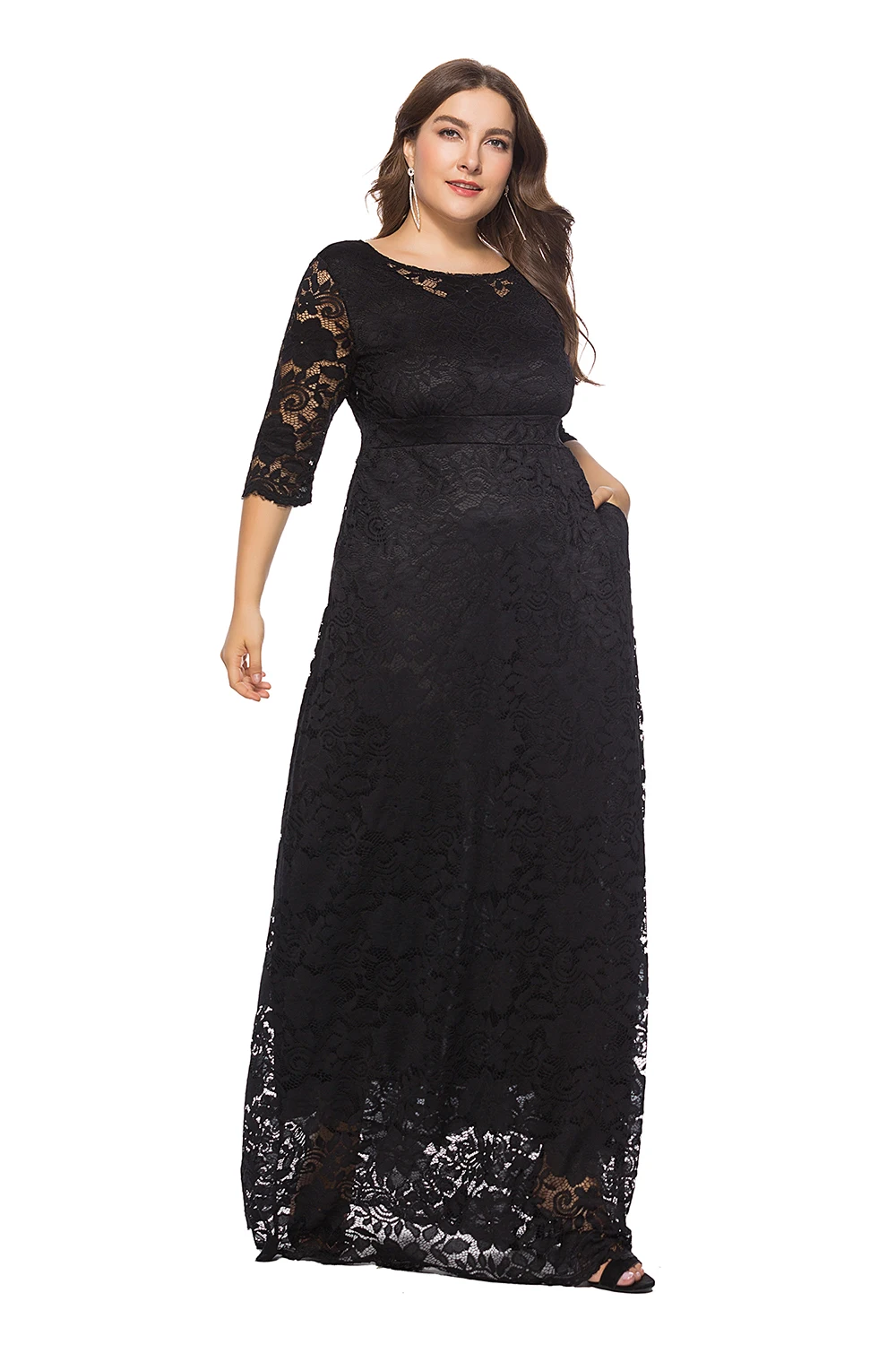 Vestido de madrinha юбка Русалка больших размеров черные темно синие кружевные платья для