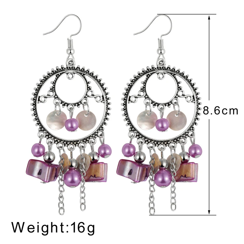 Женские Висячие серьги ZOSHI большие серебряные геометрические висячие в форме