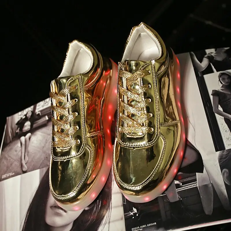 Мужская обувь для скейтбординга со светодиодной подсветкой разноцветная