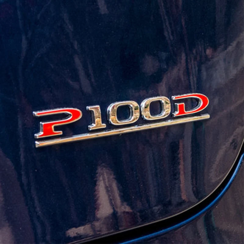 Логотип Tesla P100D Модифицированная Металлическая Автомобильная наклейка tesla буквы