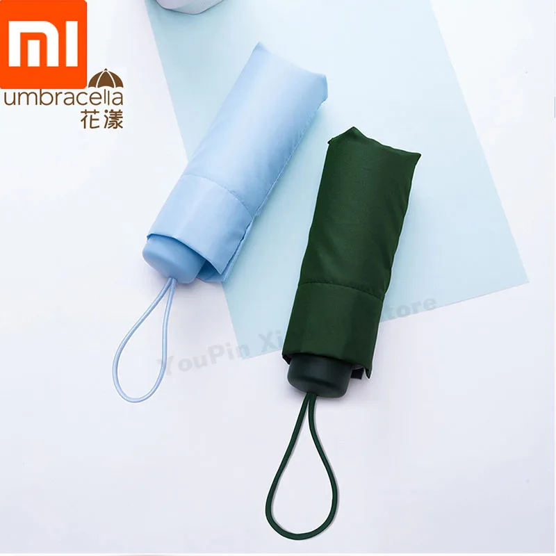 Xiaomi Зонт 50% складные супер короткие солнцезащитные зонты переносные сверхлегкие дождливые Зонты водонепроницаемые ветрозащитные