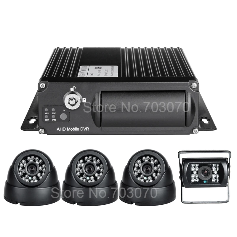Новый ahd 1080 Автомобильный Мобильный dvr наборы 4 канальный viedo/аудио вход sd карта mdvr