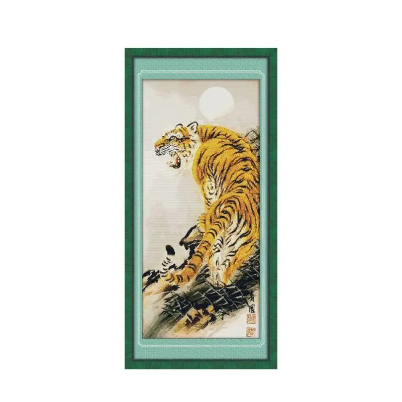 Cross Stitch-D211(2) Joy Sunday Tiger наборы для вышивки крестом животные узор 11CT 14CT наборы для вышивки крестиком набор для шитья DMC настенный домашний декор - Цвет: Cross Stitch-D211(2)
