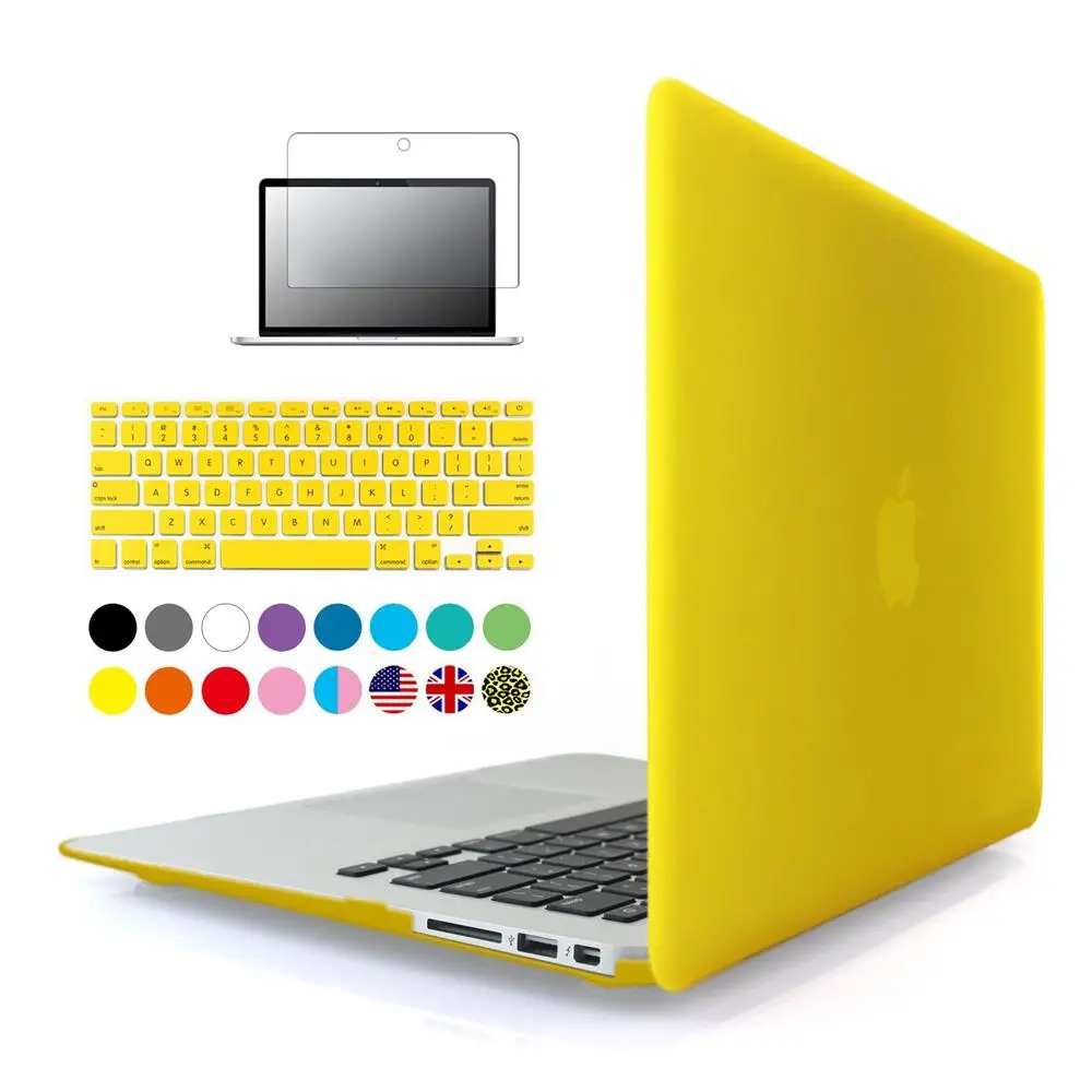 Матовый чехол 3 в 1 для Apple macbook Air Pro Retina 11 12 13 15 дюймов защита Mac book 6 4 жесткая сумка