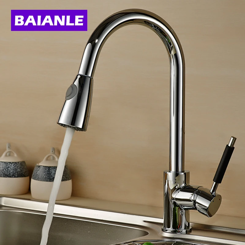 Кухонный кран Делюкс выдвижной спрей смеситель вытяжной опрыскиватель кухонный