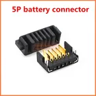 Бесплатная доставка, новинка, 5Pin pitch 2,0 мм разъем для аккумулятора ноутбука, гнездо и штекер, разъем 180 градусов, изгиб ноги