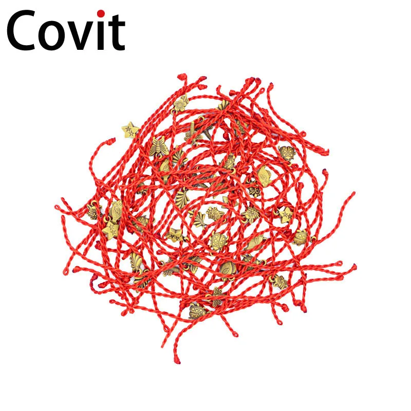 Женский браслет Covit Красный Регулируемый ручной работы ювелирное изделие