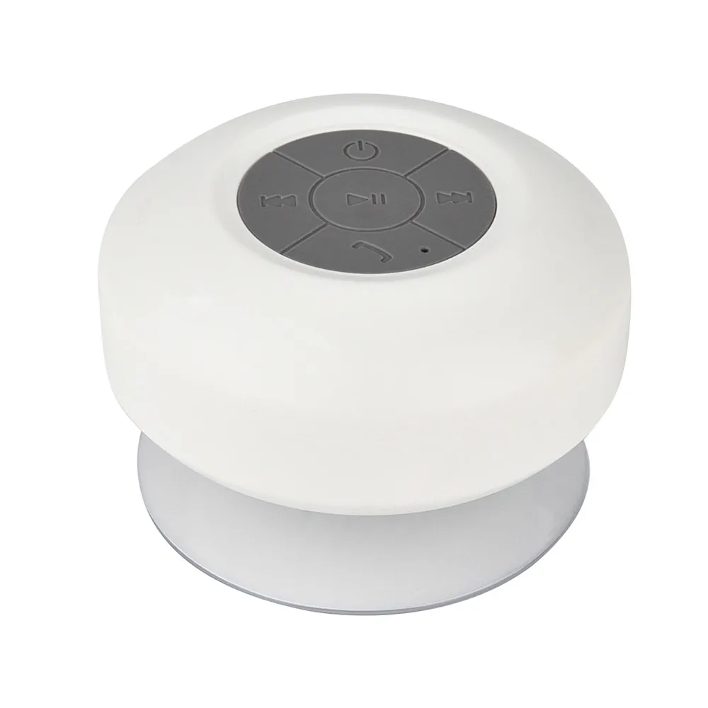 Bluetooth динамик высокое качество Hands-free водонепроницаемый беспроводной Bluetooth мини динамик Микрофон всасывания для душа партии Прямая поставка - Цвет: Белый