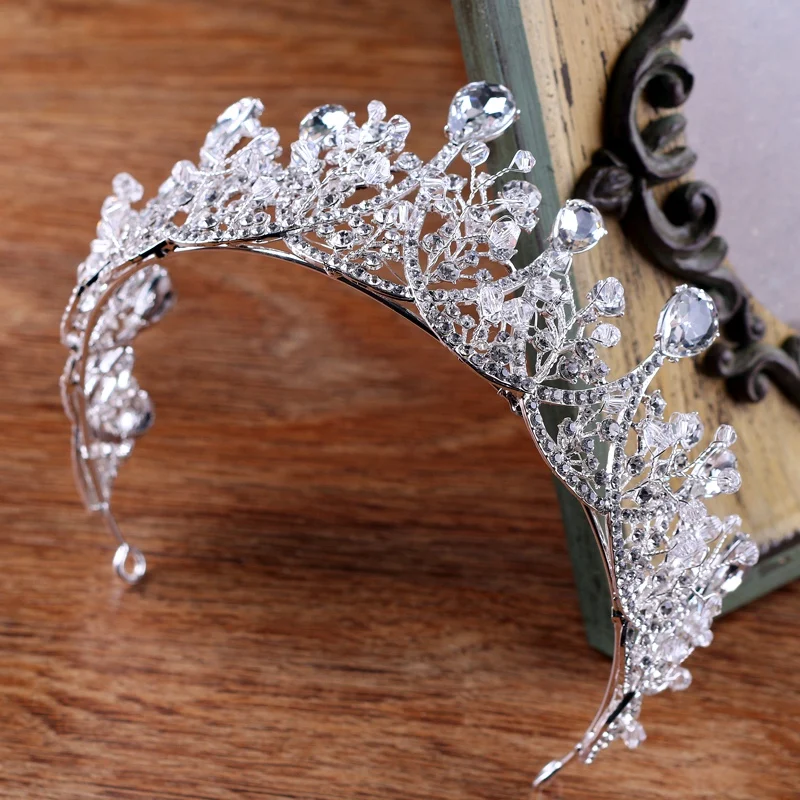 Новинка Хрустальная тиара GOODTIME Корона Стразы корона с помпонами Свадебная