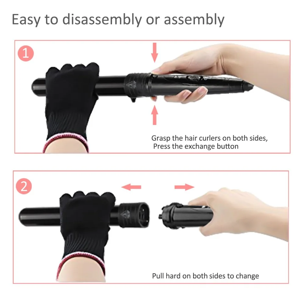 Professional Hair Curling iron Curler Wand Wave For hair soft Ceramic Styling styler Interchangeable | Красота и здоровье