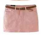 peach pink Женская Летняя короткая джинсовая юбка ярких цветов, женская джинсовая юбка с завышенной талией, Облегающая джинсовая юбка, повседневные Карманы, Saia, миди юбка-карандаш - Цвет: peach pink