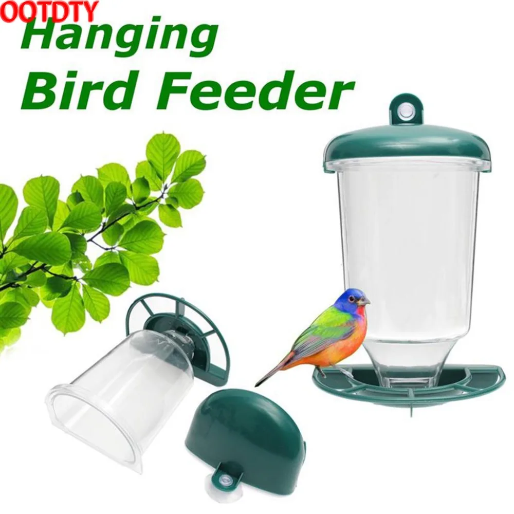 

Automatic Window Wild Bird Feeder Seeds Feed Hanging Suction Cup Garden Feeding