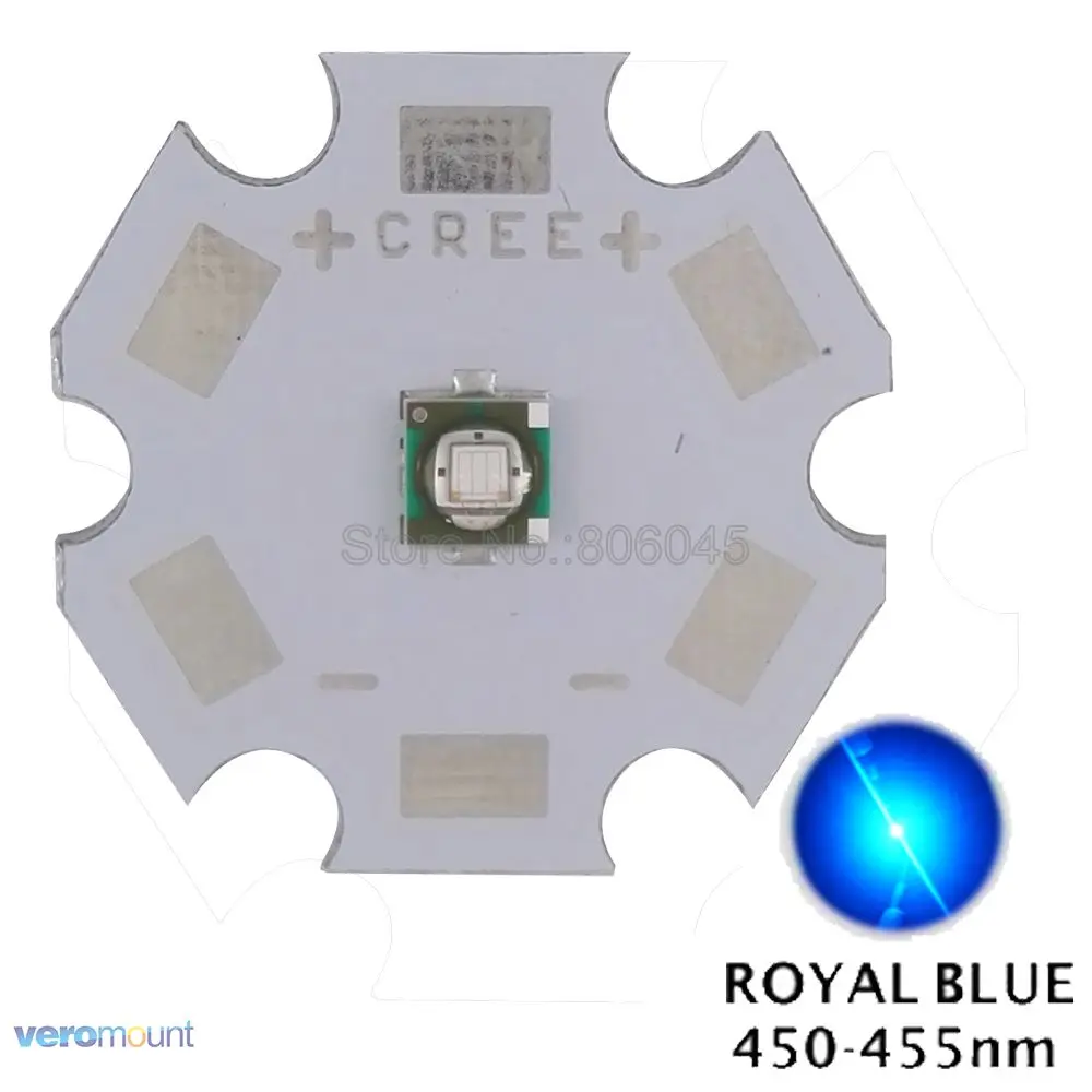 10x3 Вт Cree XPE XP-E светодиодный Диод высокой мощности, дополнительный нейтральный белый холодный белый теплый белый красный зеленый синий королевский синий желтый - Испускаемый цвет: Royal Blue 450nm