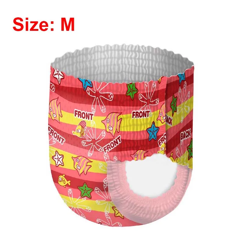 Girl M Baby Swim Disposable Diapers Panties Adjustable Waterproof Cloth Swimming Pant Boys Girls Leakproof Nappies Pool Trunks - Цвет: Girl M
