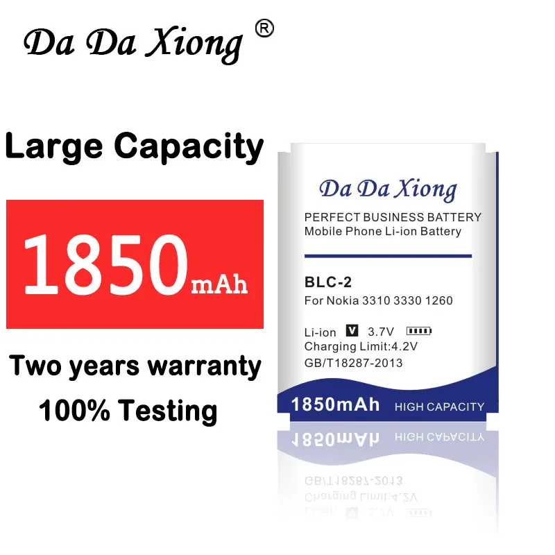Da Xiong 1850 мАч BLC 2 BLC2 литий ионный аккумулятор для телефона NOKIA 3310 3330 1260 2260 3315 3320 3350 3360