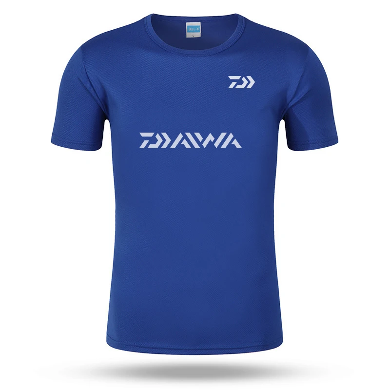 DAIWA одежда S~ 3XL Мужская быстросохнущая одежда для рыбалки футболка ультратонкий короткий рукав солнцезащитный крем анти-УФ дышащая Футболка С рыболовным принтом - Цвет: 5