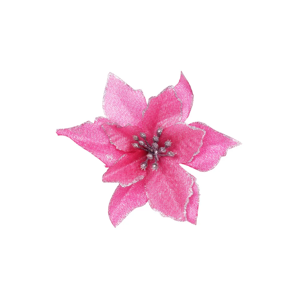 pink HACOCHU 8 шт./лот 13 см Новогоднее украшение цветы искусственные цветы Navidad украшения для дома елка Декор вечерние поставки - Цвет: pink