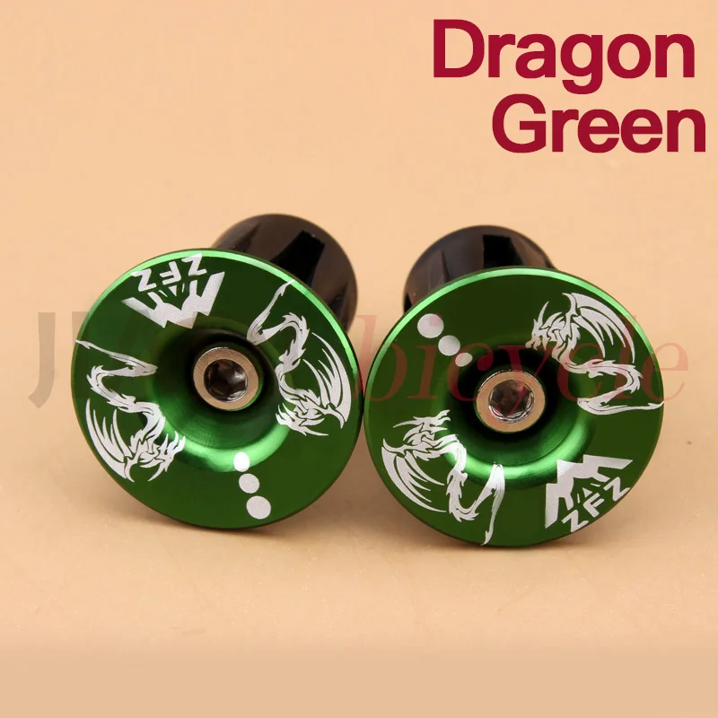 Dragon MUQZI заглушки для руля велосипеда MTB дорожный велосипед складной велосипед велосипедный алюминиевый руль качество - Цвет: Dragon