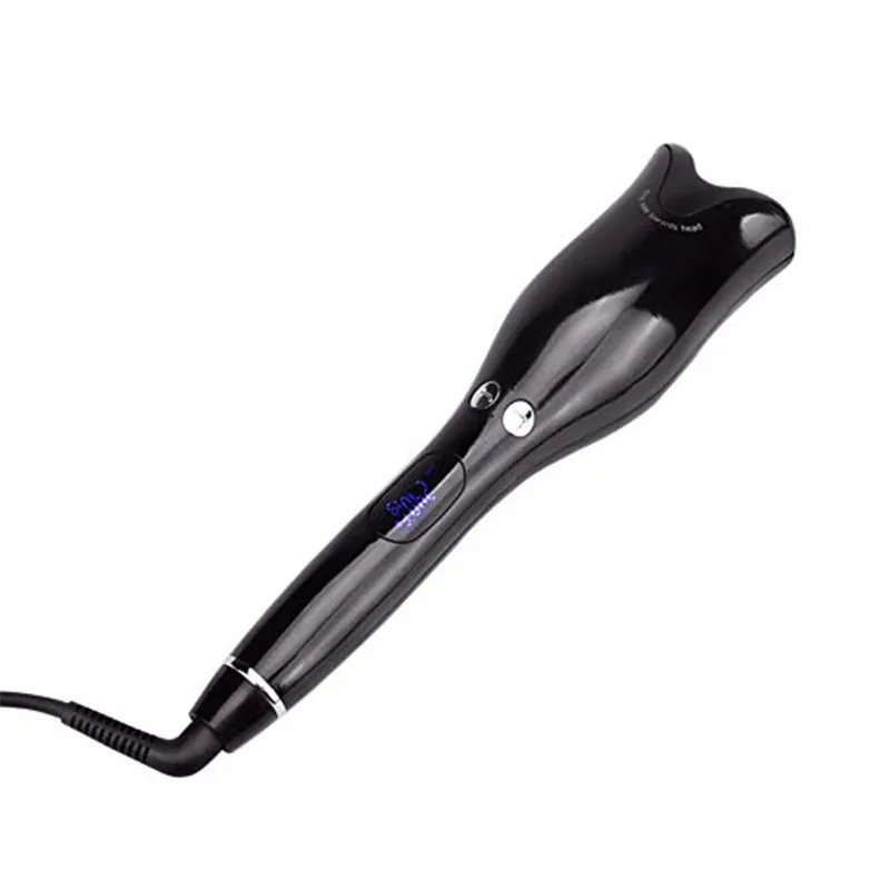 Black Автоматическая Плойка для завивки воздуха Air Curl керамическая 1 дюймов вращающаяся плойка Автоматическая завивка для женщин Профессиональная укладка - Цвет: Black