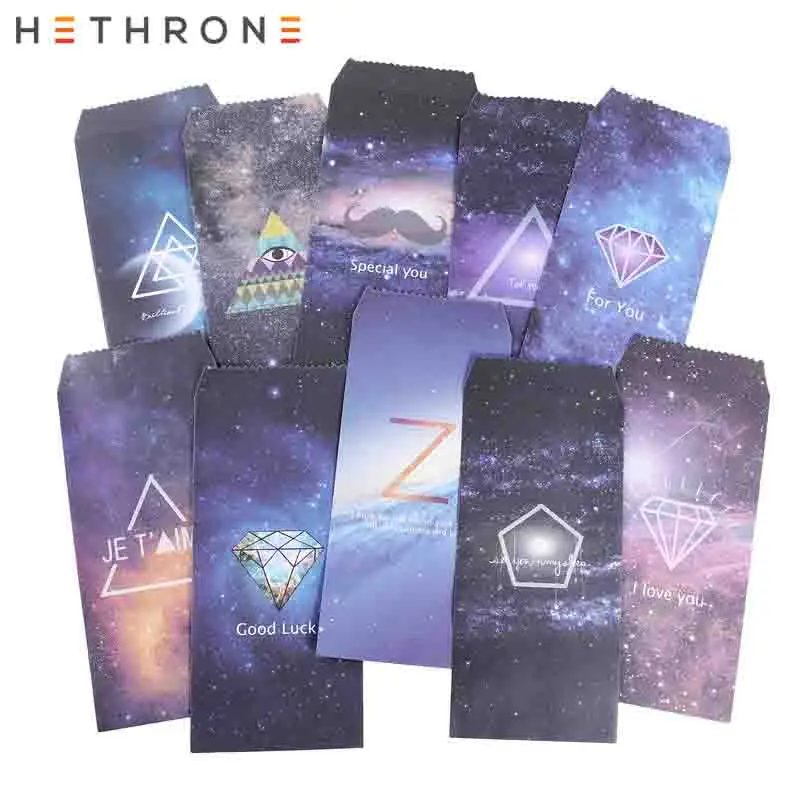 Hethrone 5 шт. фантазия звездное небо Ремесло бумажные конверты длинный тип билета