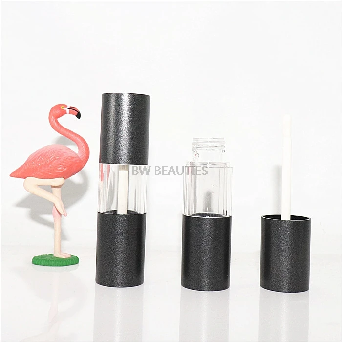 Черные пустые тюбики для блеска губ маленькие прозрачные дорожные пластиковые