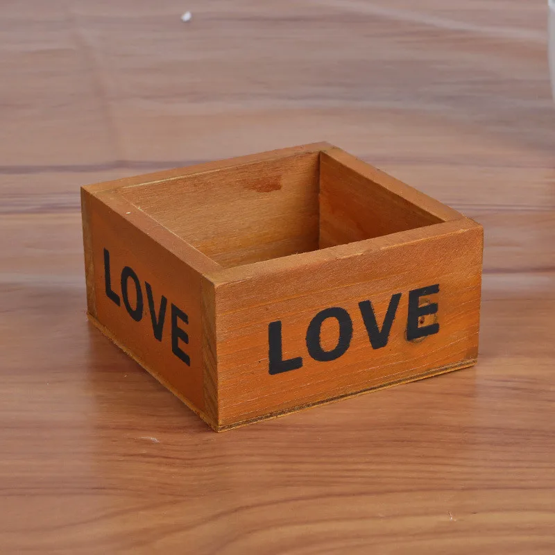 Любовь Деревянная Коробка для хранения ювелирных изделий игрушек Коробки и