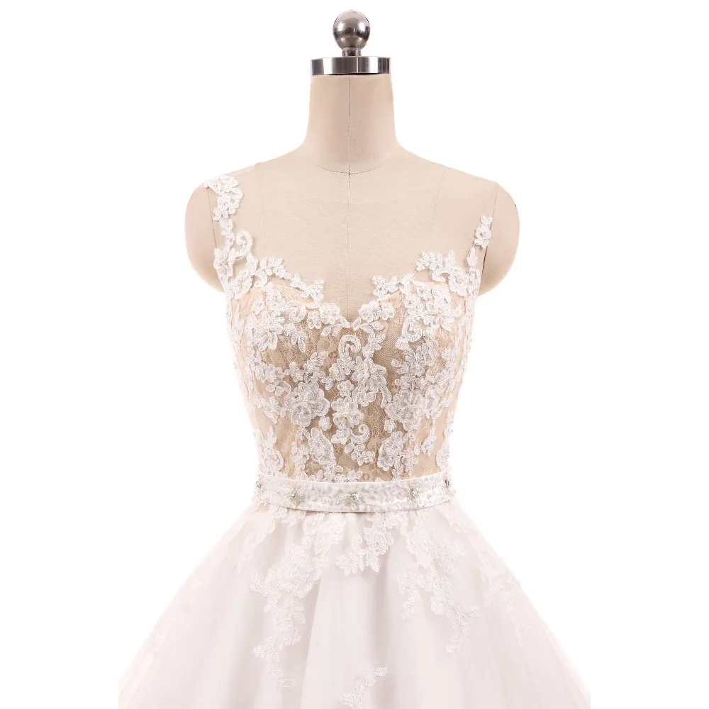 Любовник Поцелуй свадебное платье новый 2021 бальное без рукавов с кружевной