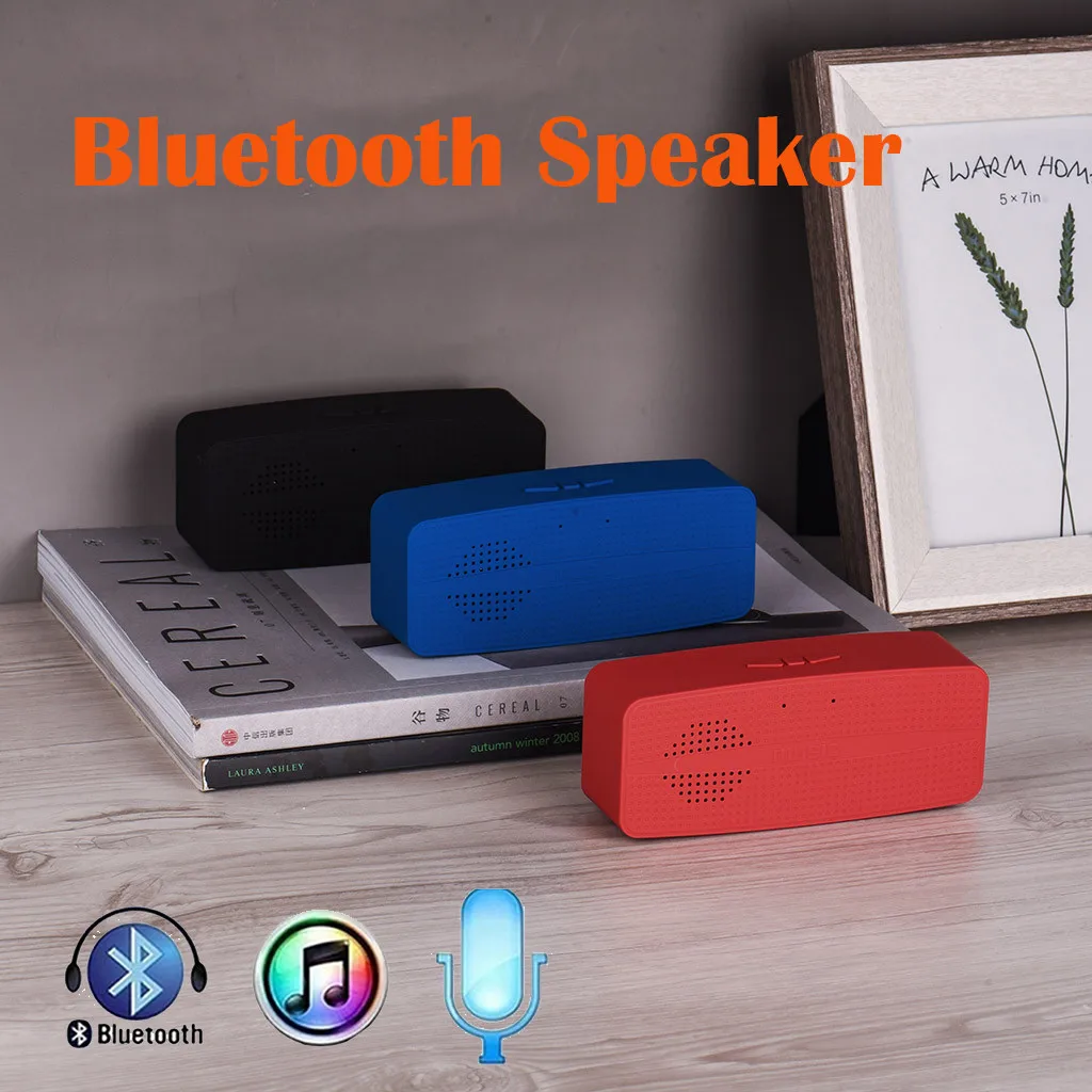 Беспроводной Bluetooth динамик Портативная поддержка sd карта мини квадратный