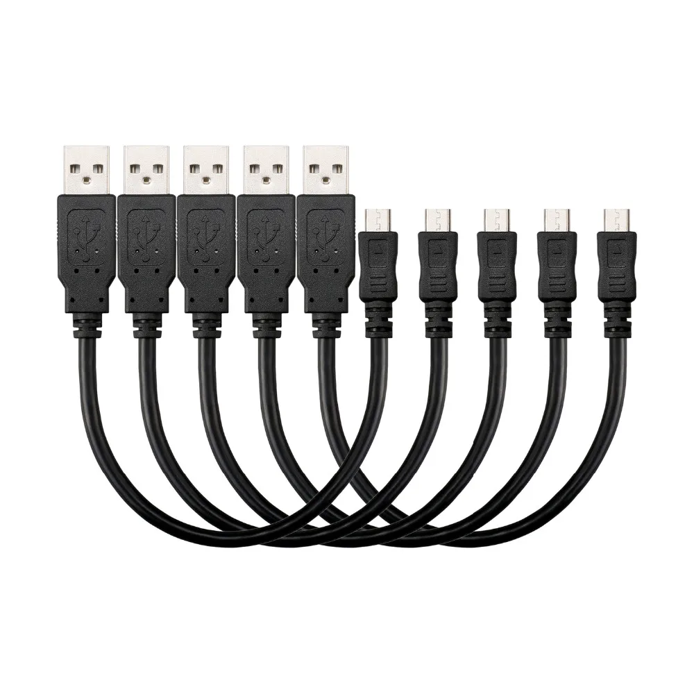 LBSC 5 штук в партии; 6 дюймов USB 2,0 A-Тип кабель-переходник «папа»-Micro-B Мужской кабель для зарядки и синхронизации