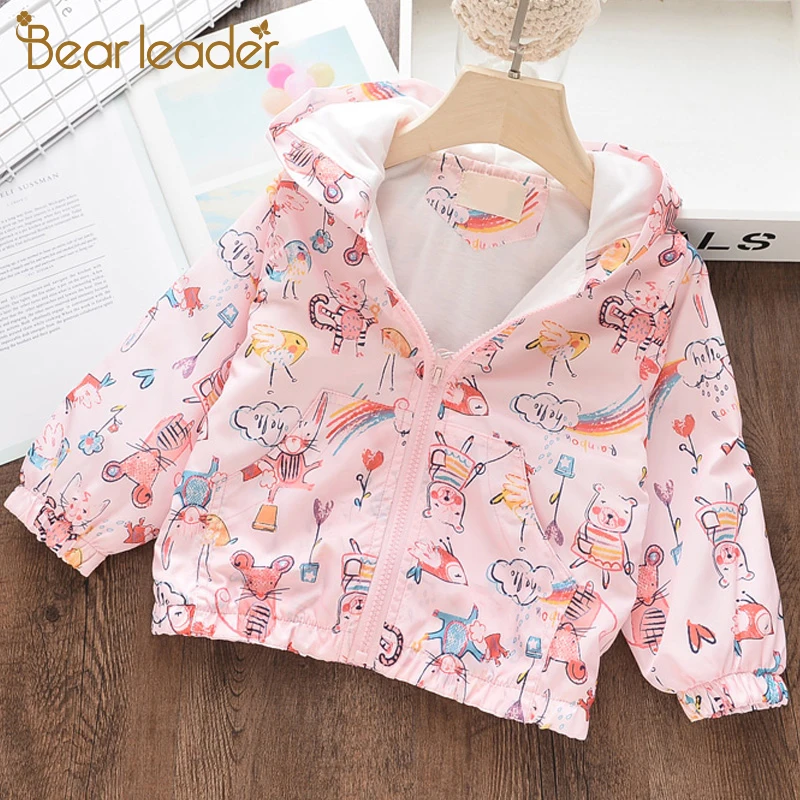 Bear Leader/пальто и куртки для девочек; новая осенняя одежда для малышей с героями мультфильмов; детская верхняя одежда с капюшоном; пальто для маленьких детей; куртка; одежда