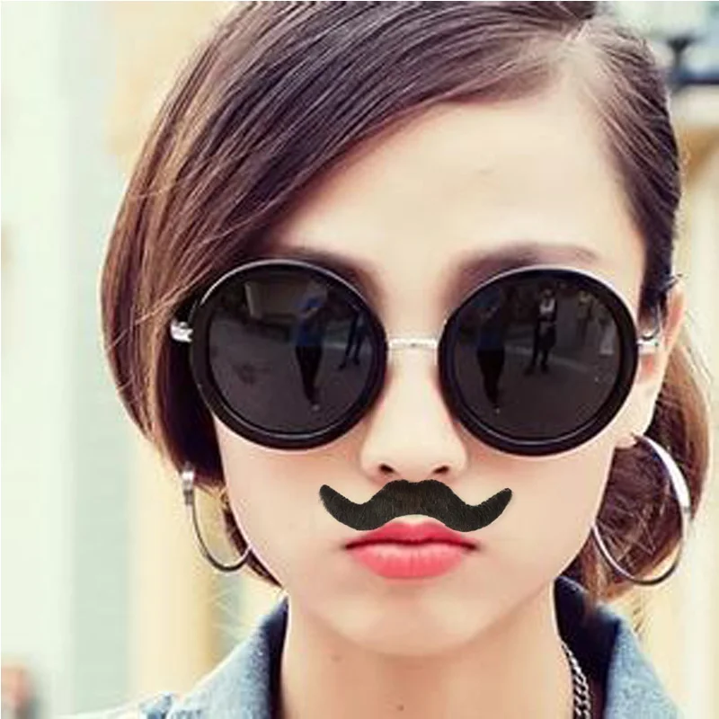 12 шт./компл. забавный черный поддельный борода парик с усами костюм для Хэллоуина