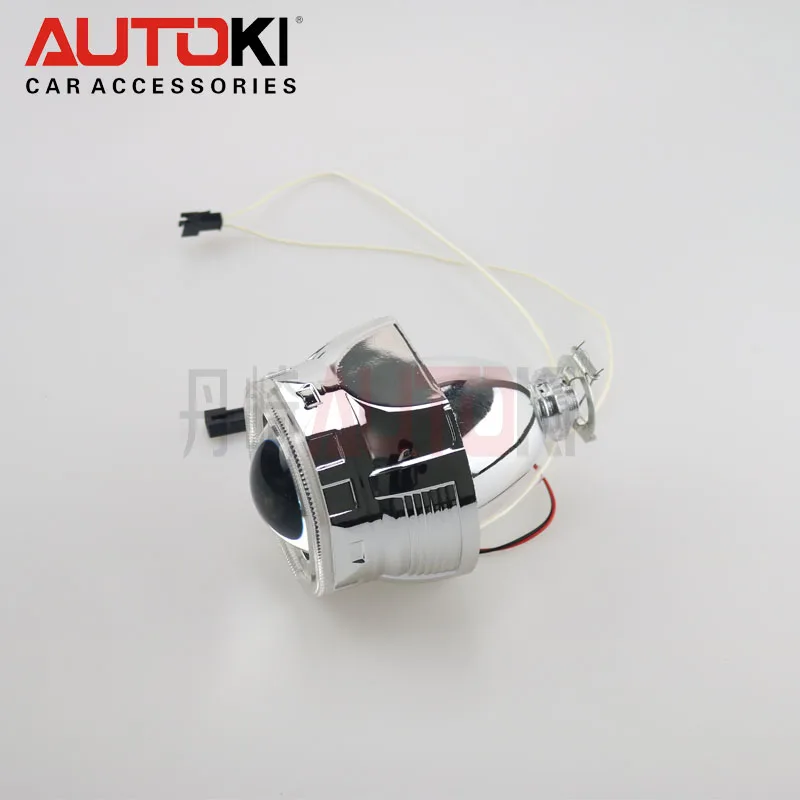 Autoki 2 5 Мини HID линзы проектора bi Xenon ксеноновая лампа 4300 K 8000 CCFL Angel Eye для фар