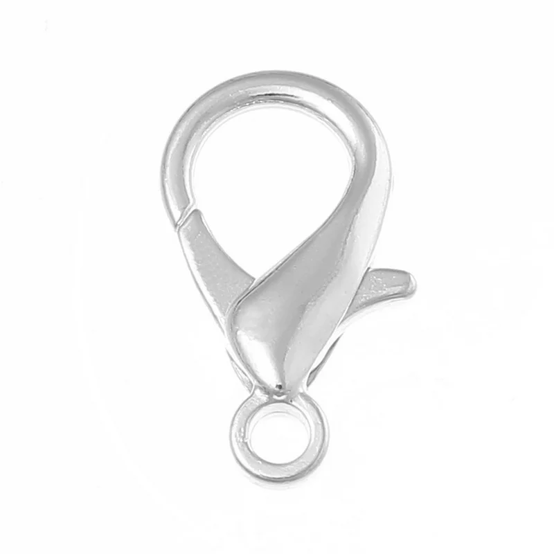 Серебристые застежки Лобстер 8 сезонов 23 мм x 12 50 шт. (B33893) | Украшения и аксессуары