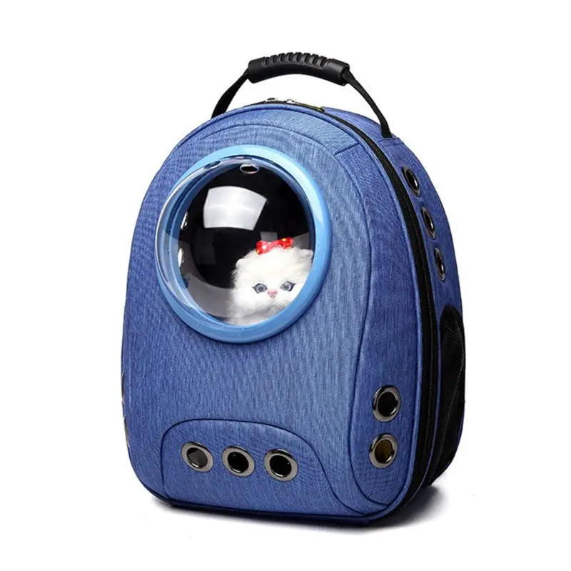 

Portable Transparent Pet Puppy Bag Travel Canvas Carrier Backpack Cat Dog Space Capsule Breathable Pet Carrier Box