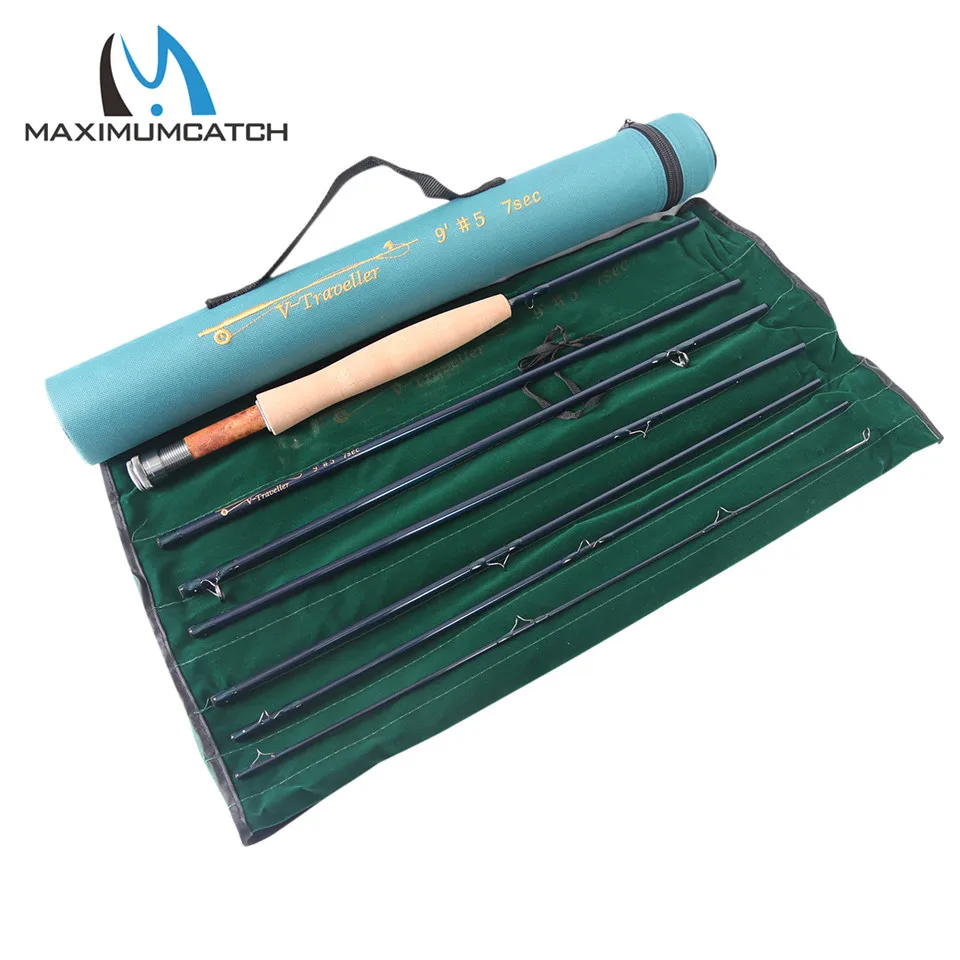 Maximumcatch V-Traveler 9FT 5-8wt нахлыстовая Удочка графит IM10 углеродное волокно 7 шт. быстрое действие путешествия удочка