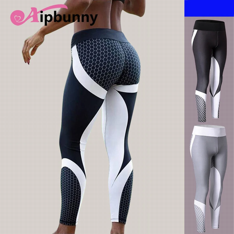 Леггинсы женские с завышенной талией и геометрическим 3d рисунком|Легинсы| |