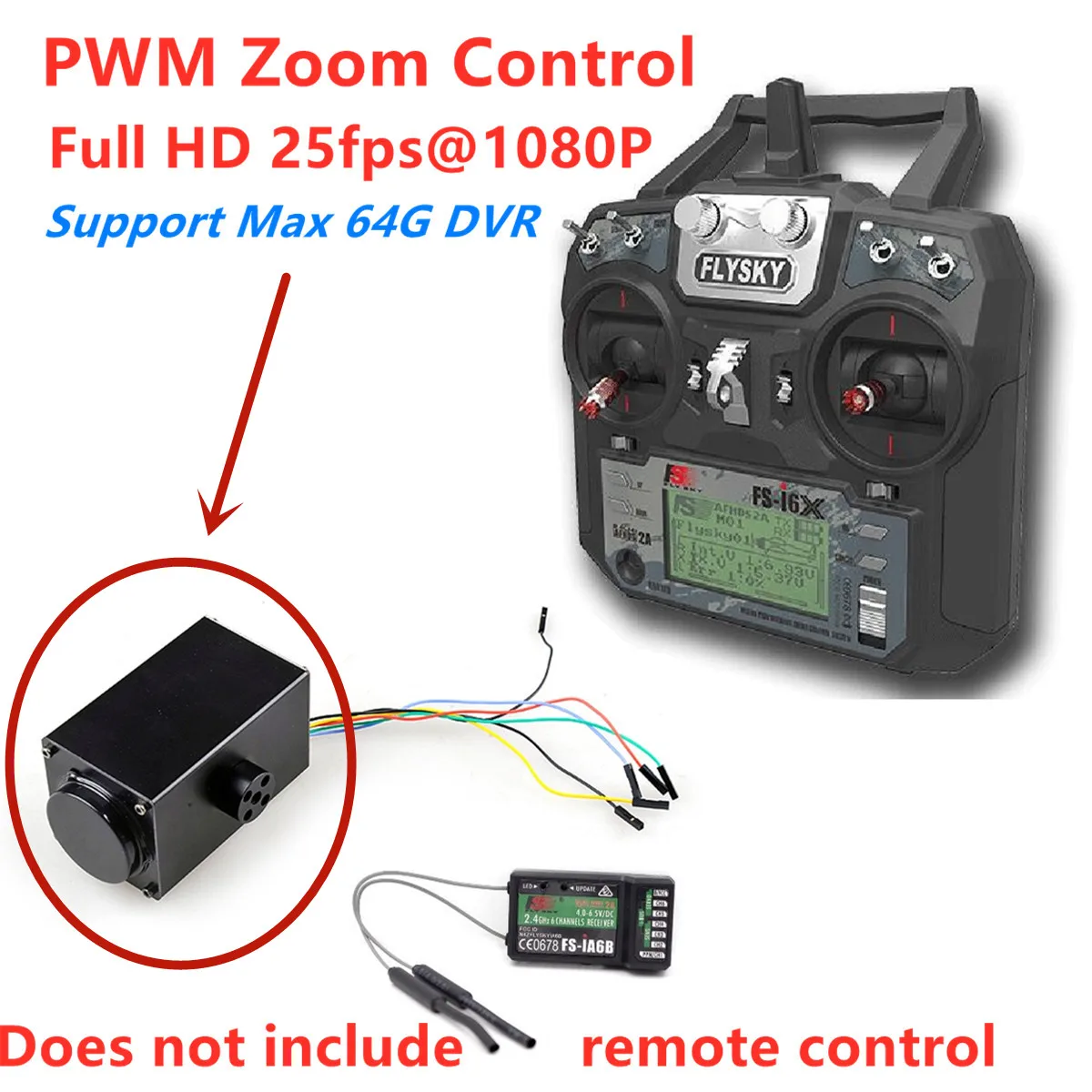 Happymodel HC700R 16x Zoom камера с автофокусом с выходом сигнала AV 64 Гб SD-карта видеозапись DVR PWM пульт дистанционного управления 1080P