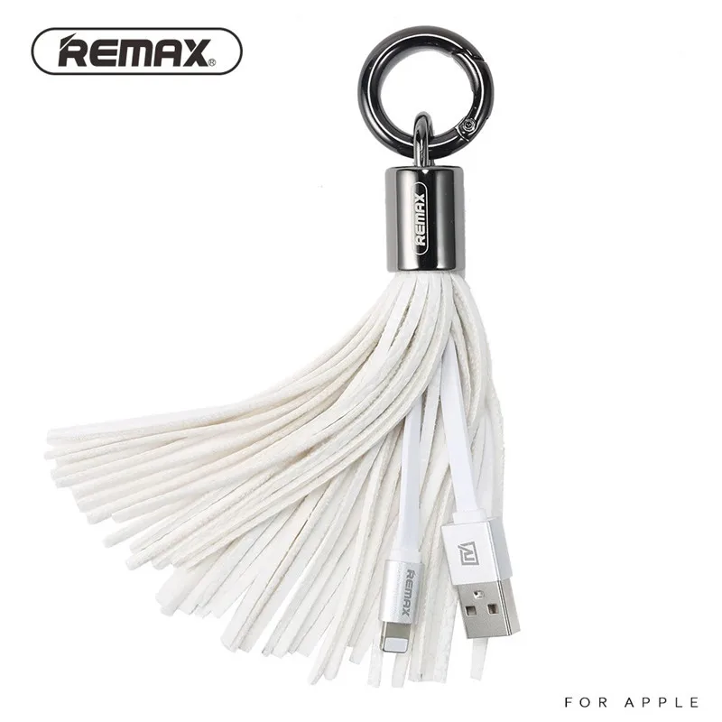 Remax usb-кабель кожи кисточкой 8pin usb кабель металлические кольца брелок зарядка для